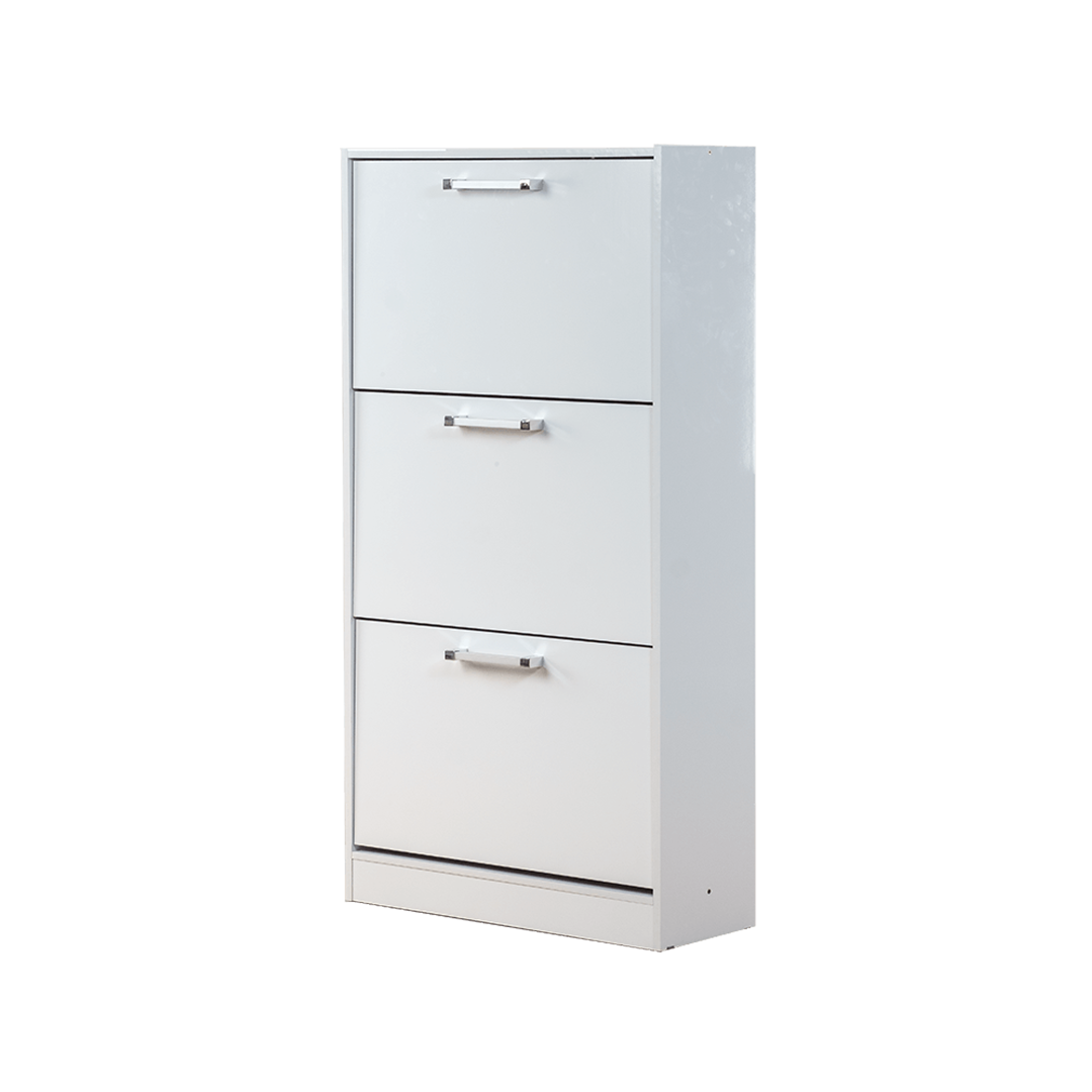 Comoda Zapatera Andira Havana Plus 3 Puertas Blanco