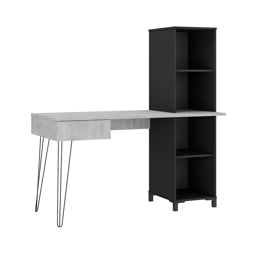 Mesa de Escritorio Artany 6277 Fusion Concreto/Negro