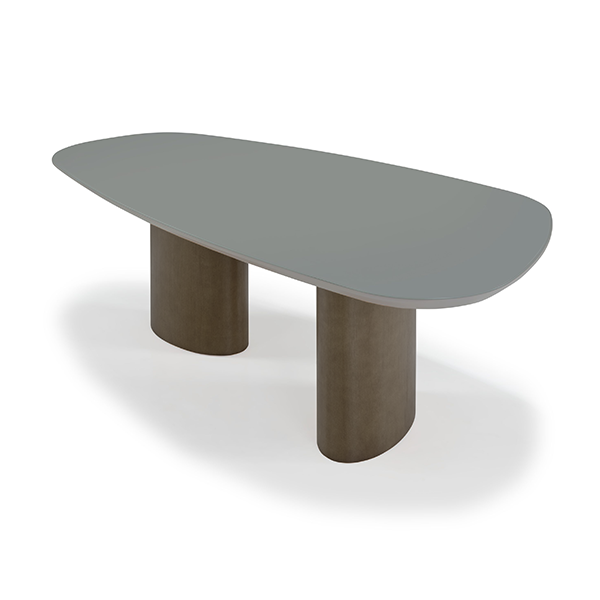Mesa de Comedor Asterope Flow Organic/Vidrio Grafito