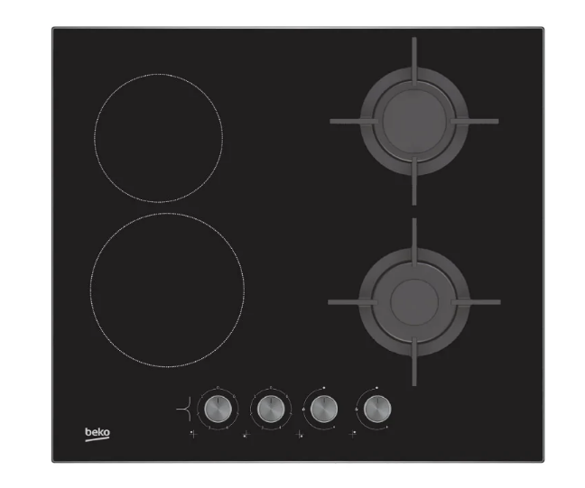 Anafe Beko HILM64120S 2 Gas 2 Vitrocerámico