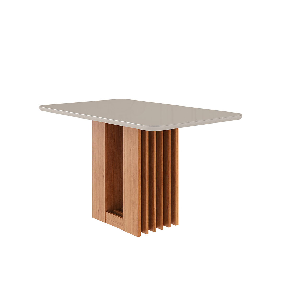 Mesa de Comedor Cimol Ariela 1,30x80cm Cinamo/Off White