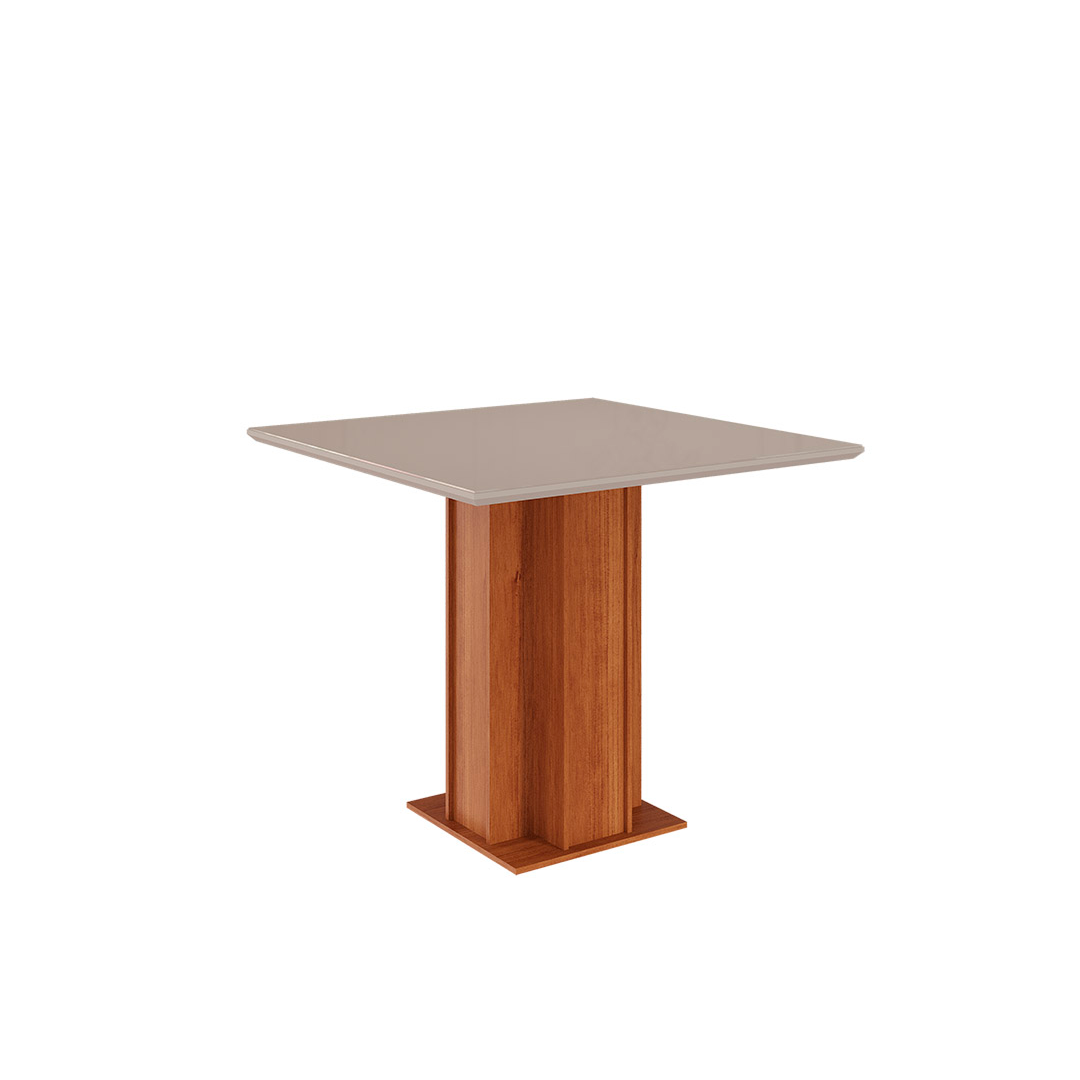 Mesa de Comedor Cimol Sophia Cuadrada 95 cm Cinamo/Creme