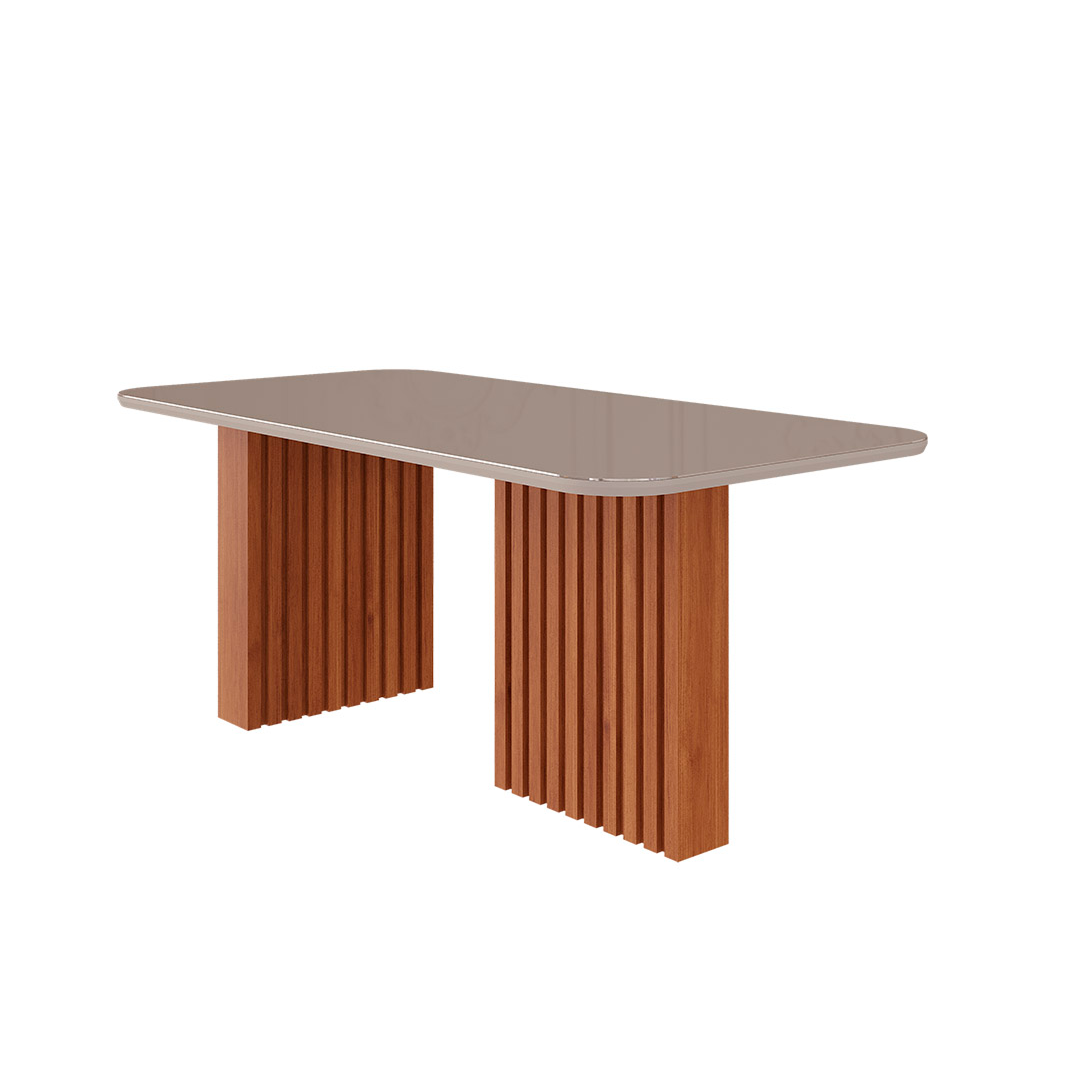 Mesa de Comedor Cimol Ester 180 cm Cinamomo/Creme