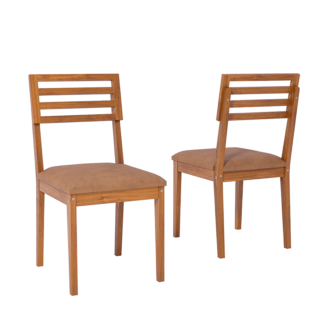 Sillas de Comedor Cimol Juparana 2 Unidades Madera/Kaki