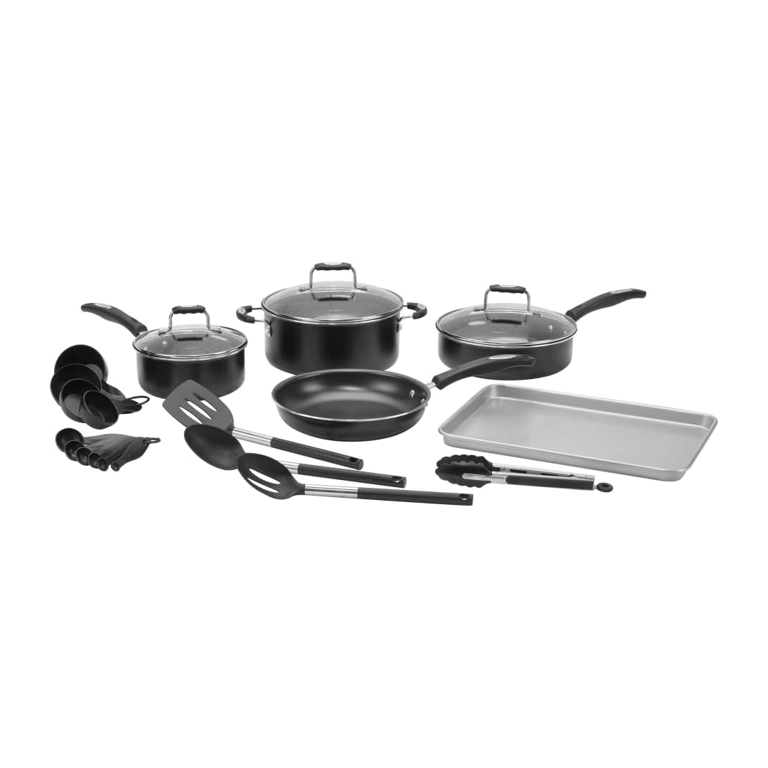 Juego de Ollas Cuisinart 22 Piezas Antiadherente Negro P55-22BK