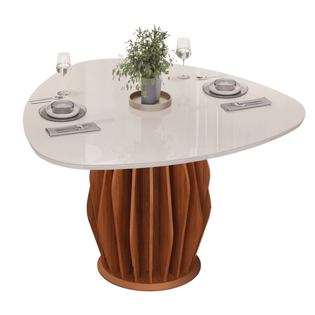 Mesa de Comedor Dj Tokyo 136 cm Freijo/Off White
