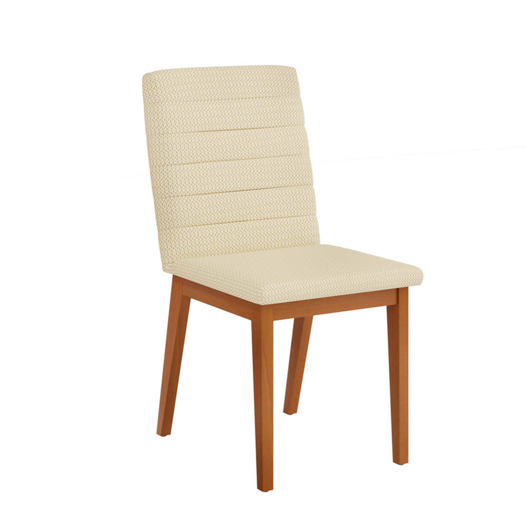 Sillas de Comedor DJ Sofia 2 Unidades Ipe/Lino Beige