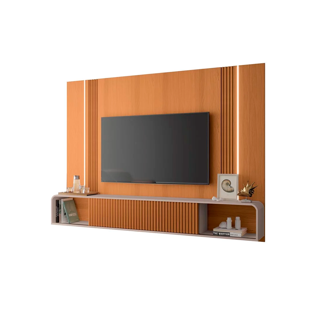 Home para Tv HB 3810 Suspenso Empire Hasta 70" Cinamo/Off White