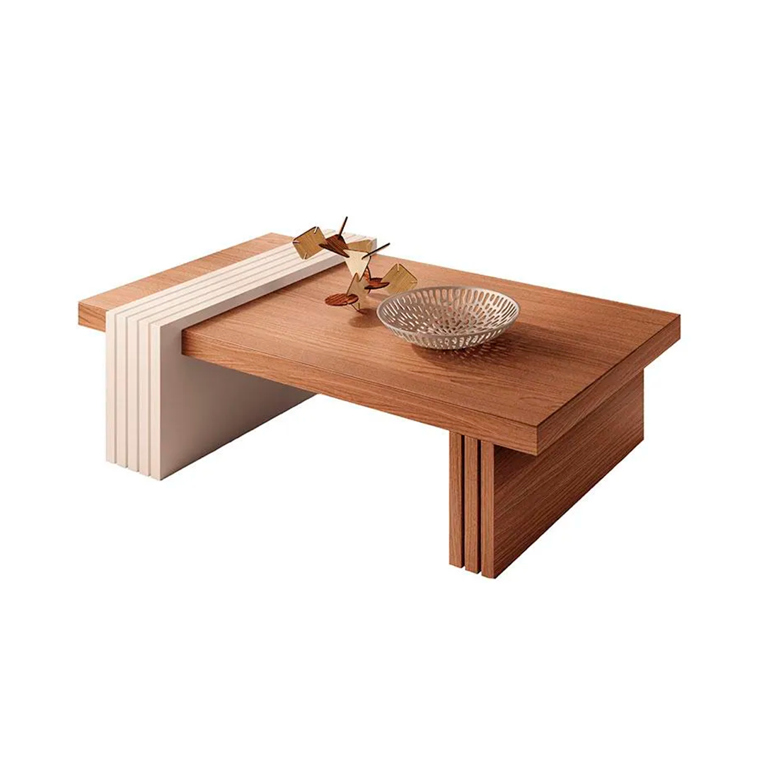 Mesa Centro HB 5071 Luna S/Espejo Nature/OffWhite