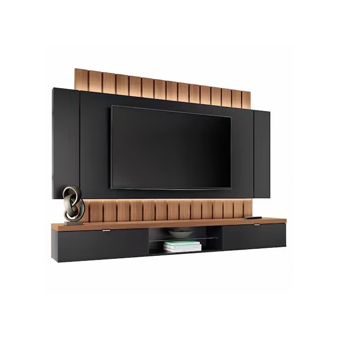 Panel para Tv HB 2081 Suspenso Illusion Hasta 70" Negro Fos/Nat