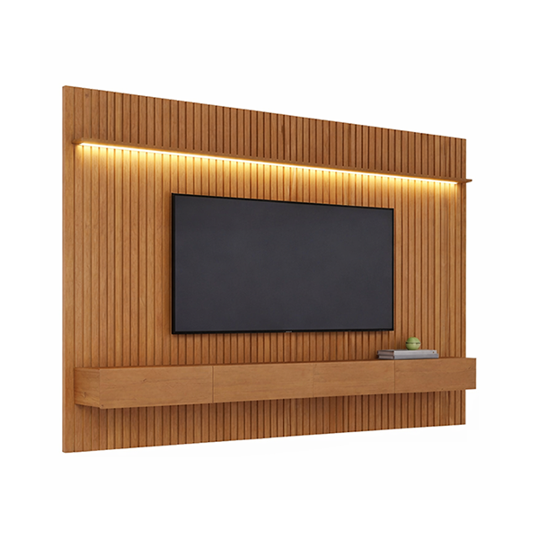 Home para TV Imcal Ripado Slim C/Led hasta 85" Nature