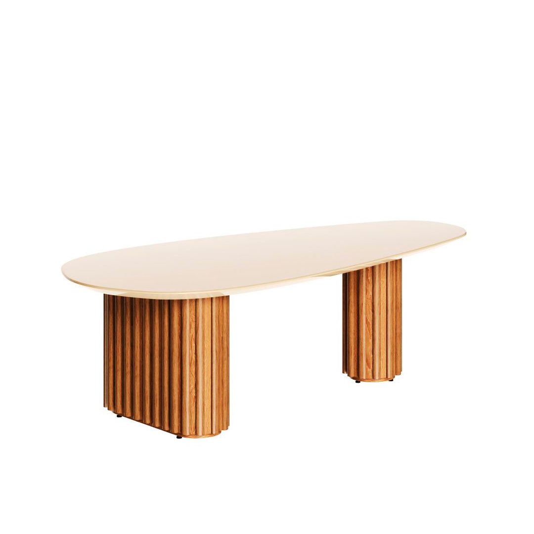 Mesa Centro Imcal Living G Off White/Vidrio 30042