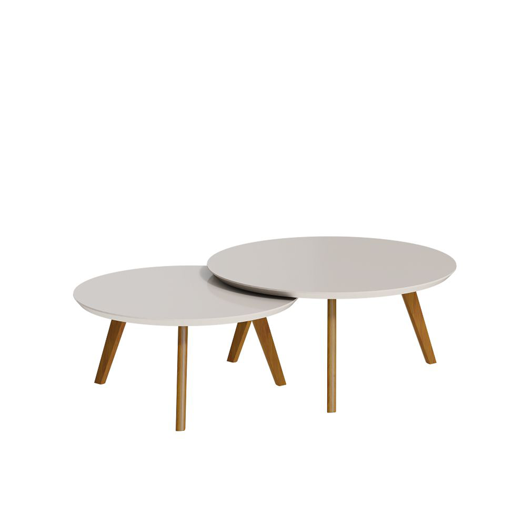 Mesa de Centro Imcal Classic Redonda Off White