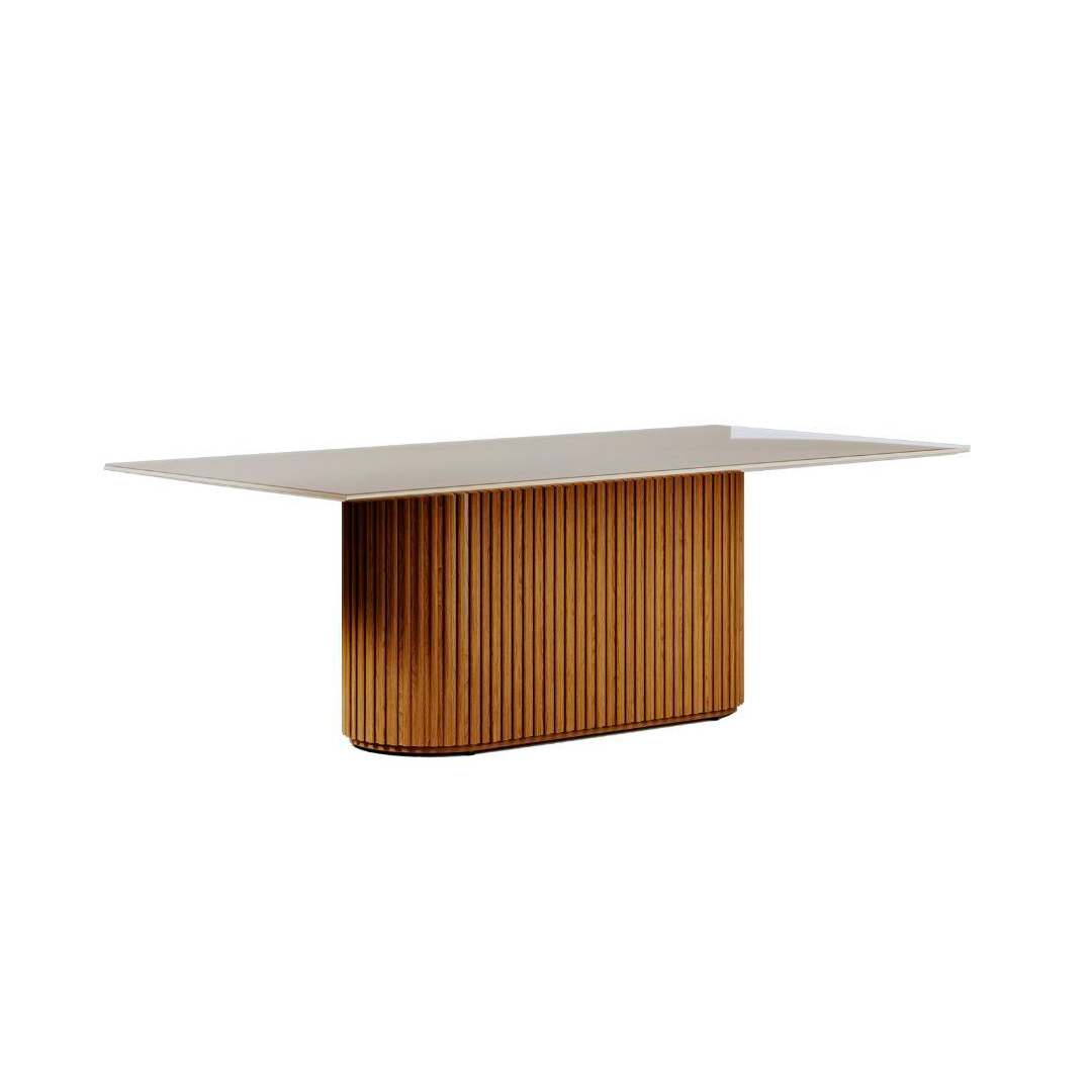 Mesa de Comedor Imcal Living Recta 160 cm Ow/Cinamo