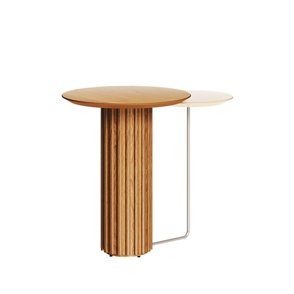 Mesa Lateral Imcal Dupla Living Natural/Off White