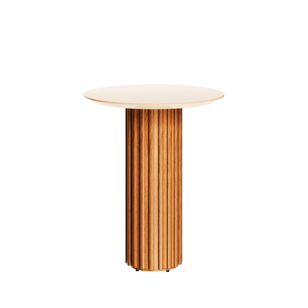 Mesa Lateral Imcal Living Off White/Vidrio