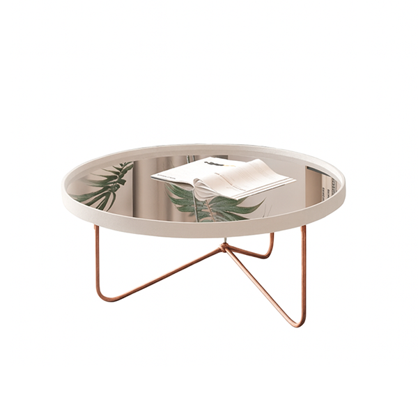 Mesa de Centro JB Alamanda Off White/Bronce