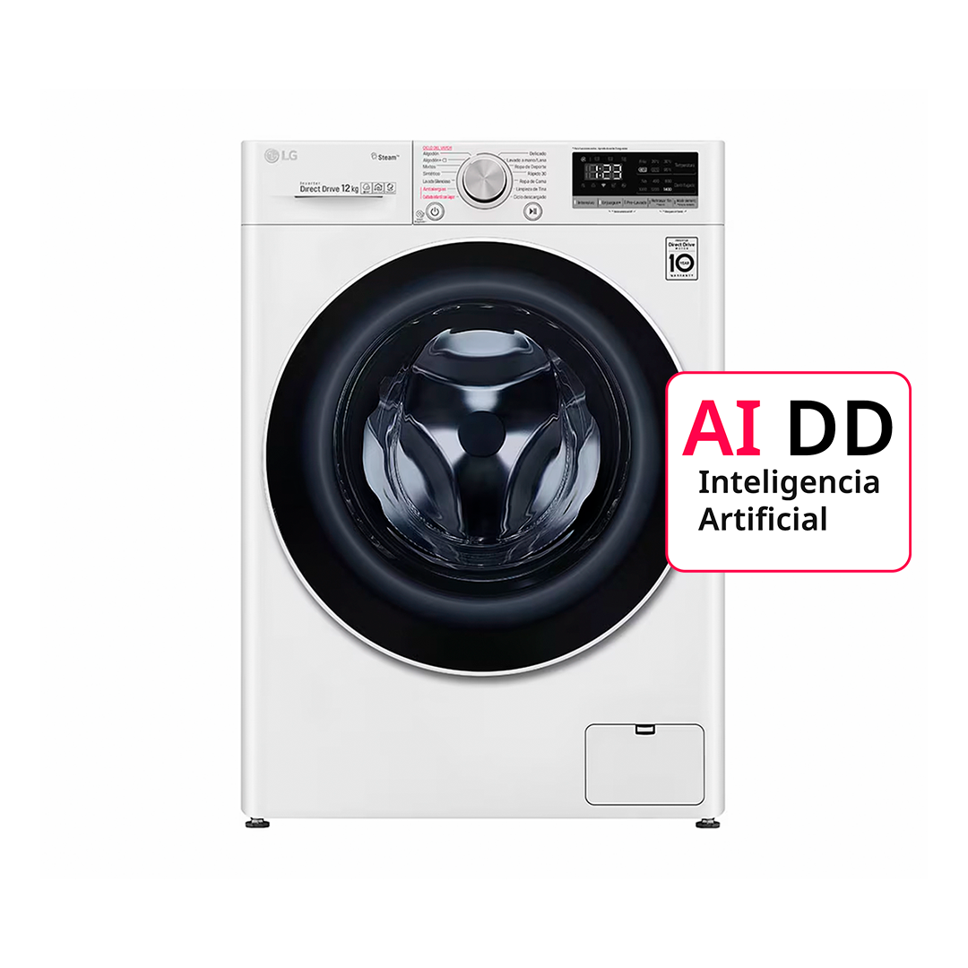 Lavarropas LG WM12WVC4S6 C/Frontal 12 Kg Inverter AIDD