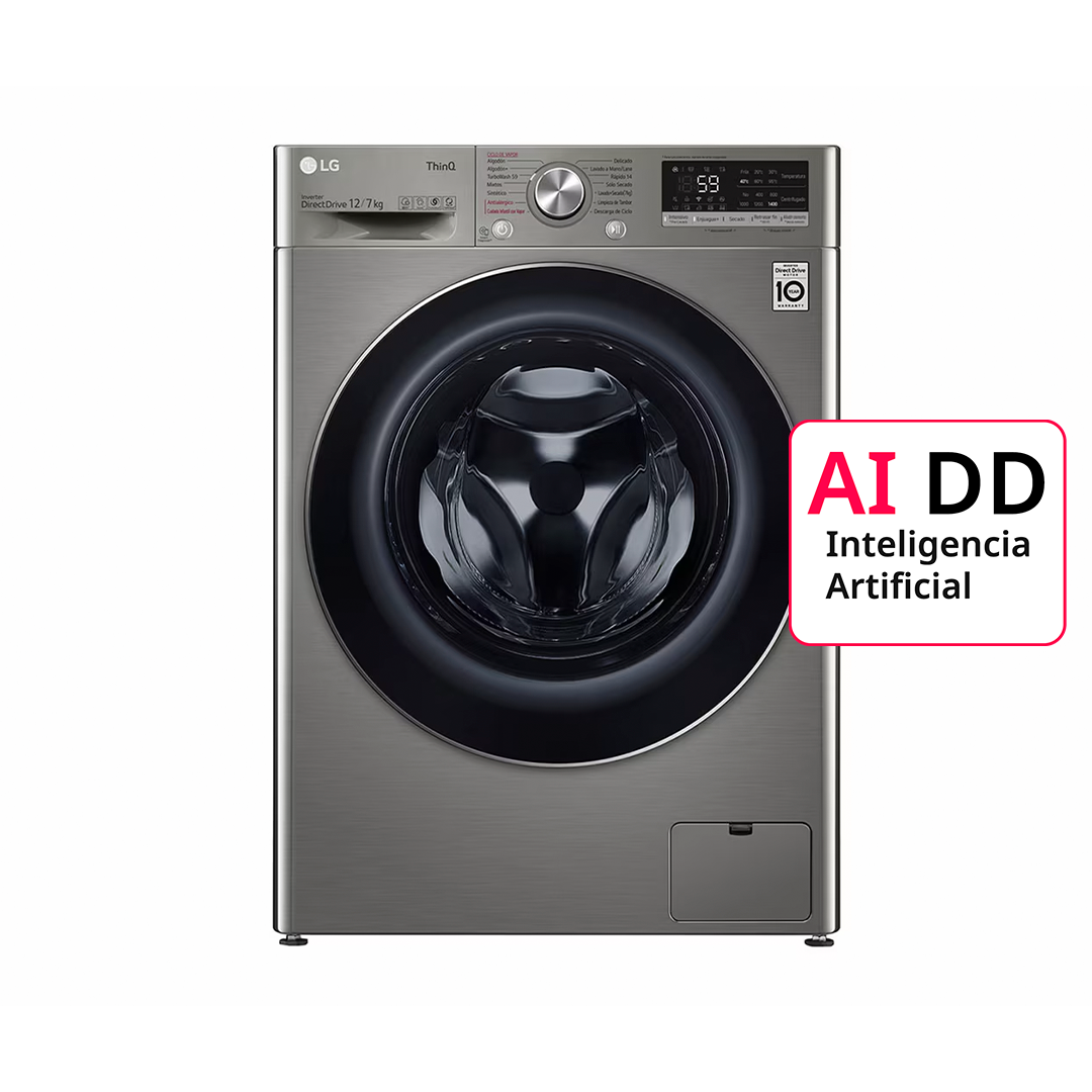 Lavasecarropas LG WD12VVC4S6 IA DD 12/7 Kg Inox