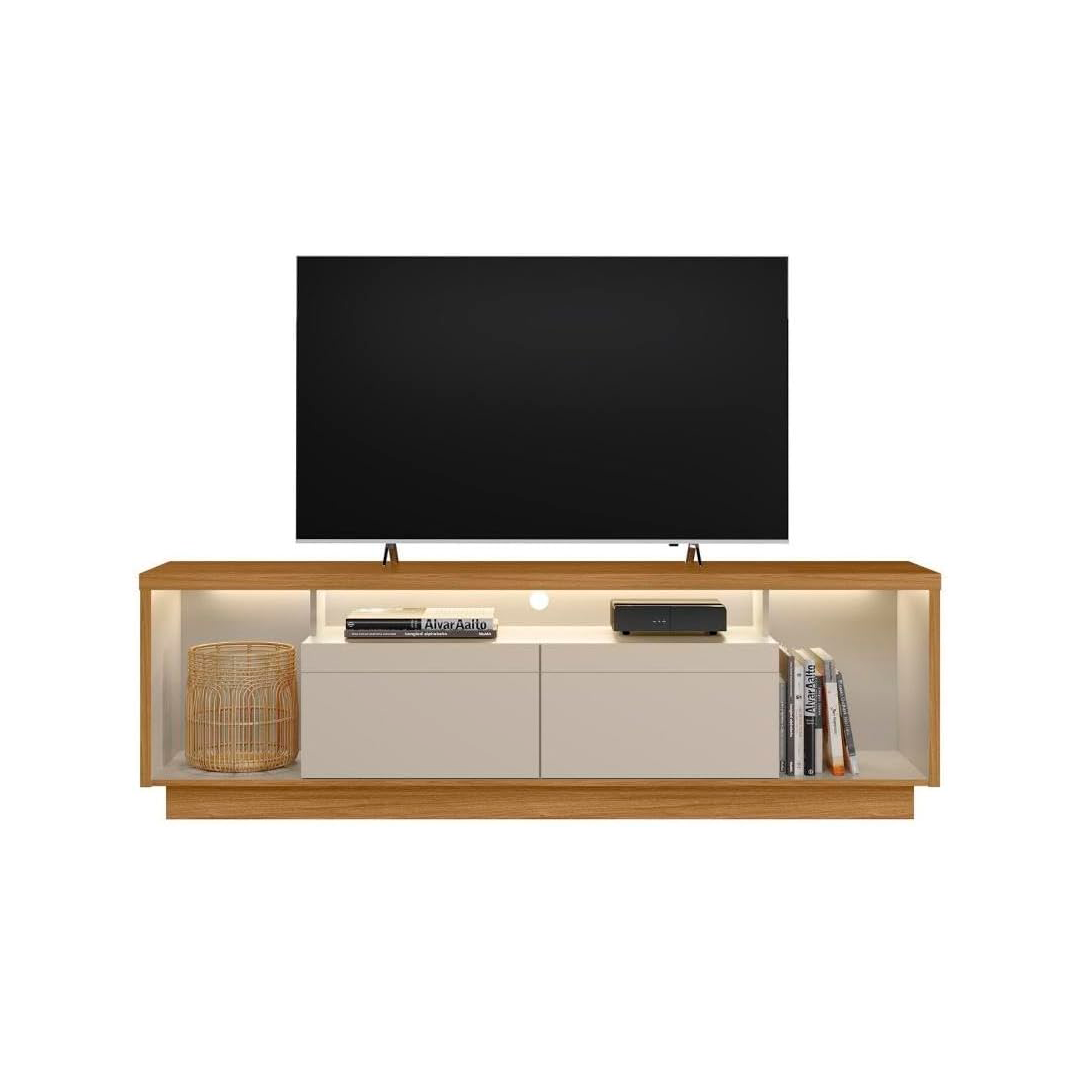 Rack para Tv Linea Cronos Hasta 75" C/Led Natu/Off White
