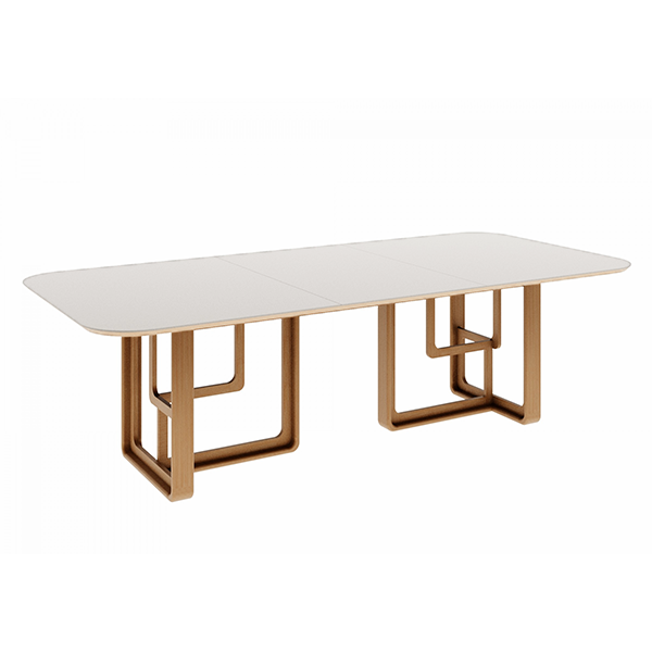 Mesa de comedor Rudnick Vogue 300 Cm. Natural/Off White