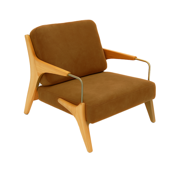Poltrona Rudnick Natu Eco Cedro TEC3C