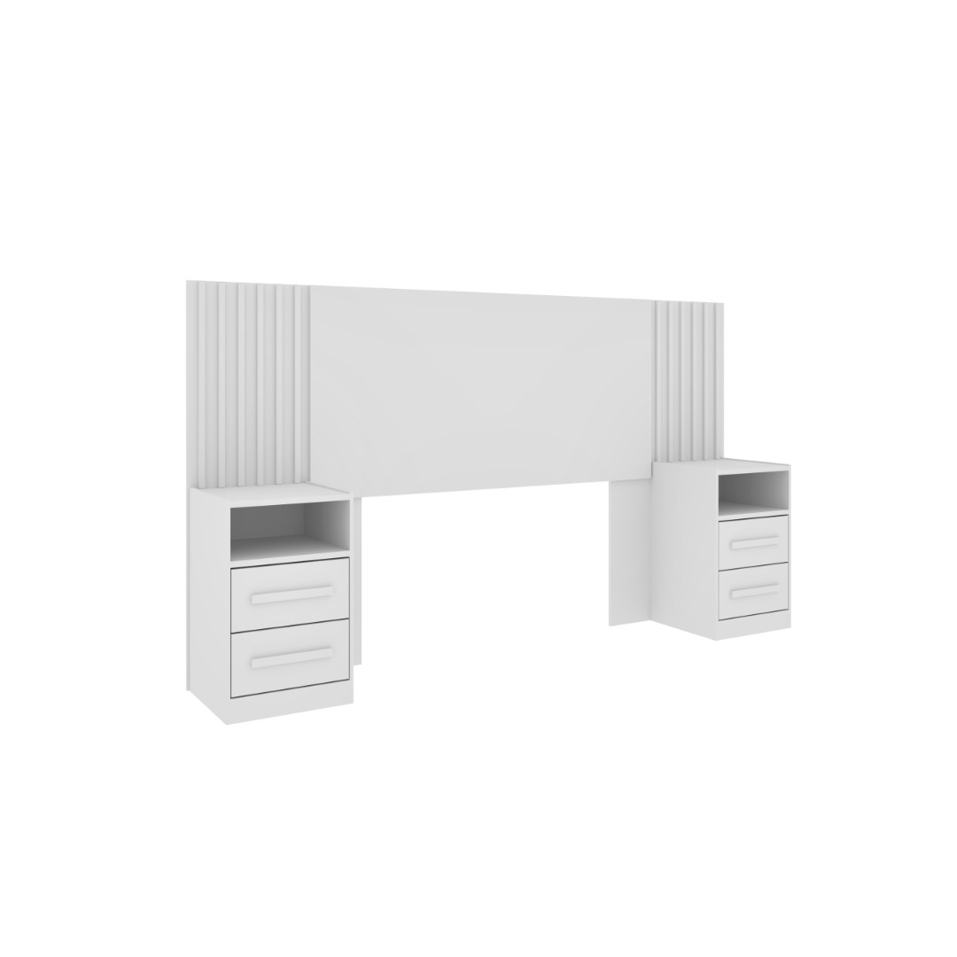 Cabecera Tcil Barcelona + 2 Mesitas Neve/Neve