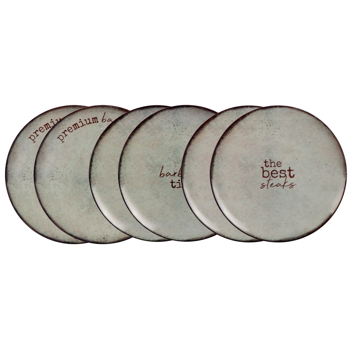 Juego de Plato Tramontina Para Churrasco T969502 MR 6 Piezas